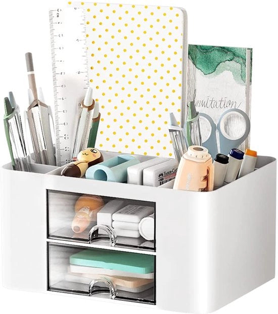 Organizzatore di scrivania, organizzatore di contenitori per bambini, organizzatore multifunzionale con contenitore per penne per uso domestico, ufficio e scuola
