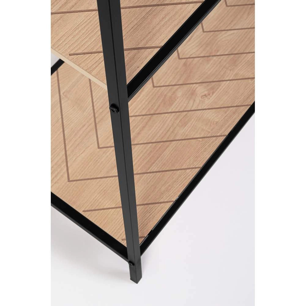 Libreria 4 Ripiani Haldor in Acciaio Nero Minimal Bizzotto