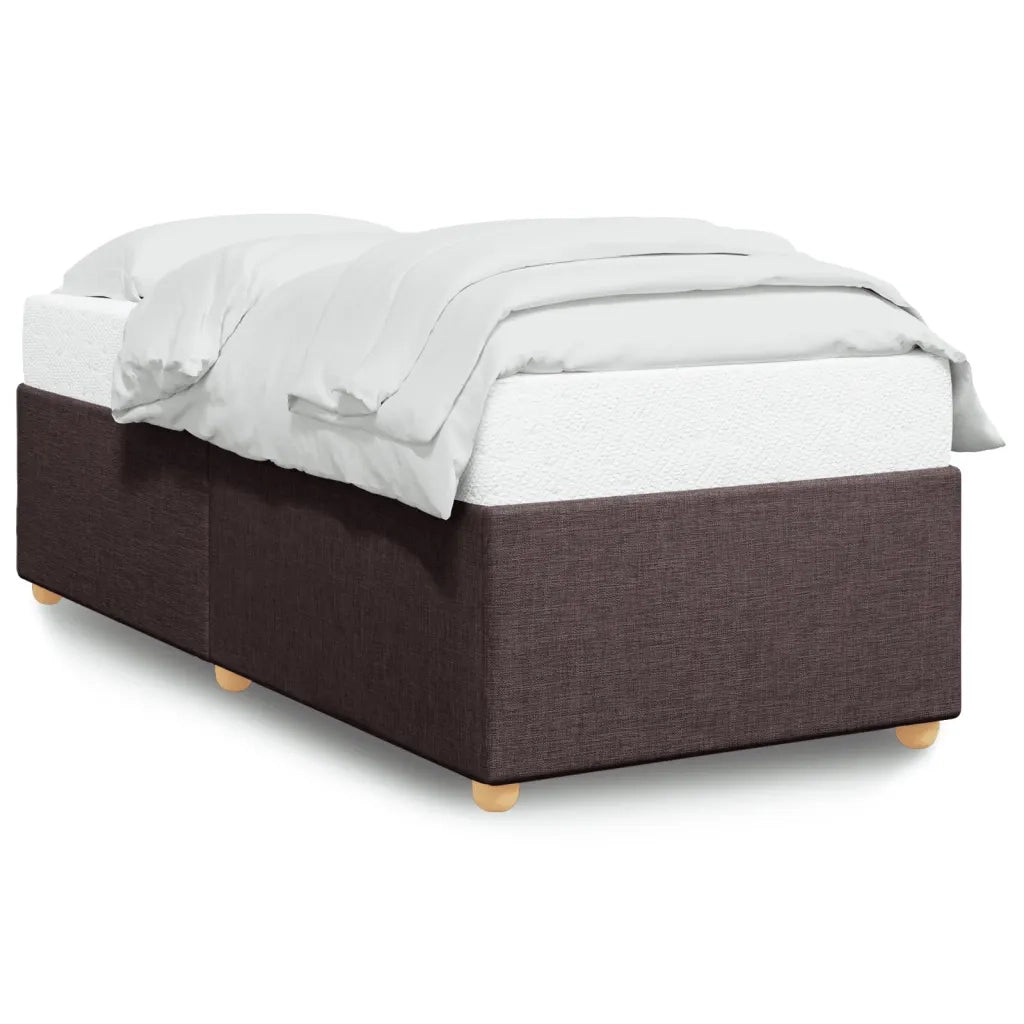 Giroletto senza Materasso-Struttura Letto Marrone Scuro 100x200 cm Tessuto 592059