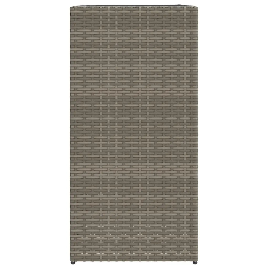 Fioriere da Giardino 2 pz Grigie 40x40x80 cm in Polyrattan 3210521