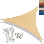 Vele Parasole Telo da Sole in HDPE Protezione Solare Respirante Anti UV Garden Backyard Terrace Pool Party Speciale Triangolo Esterno Rettangolare (6 * 6 * 6M,Beige)