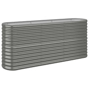 Fioriere | Cassetta per fiori | Letto Giardino Acciaio Zincato 152x40x68 cm Grigio
