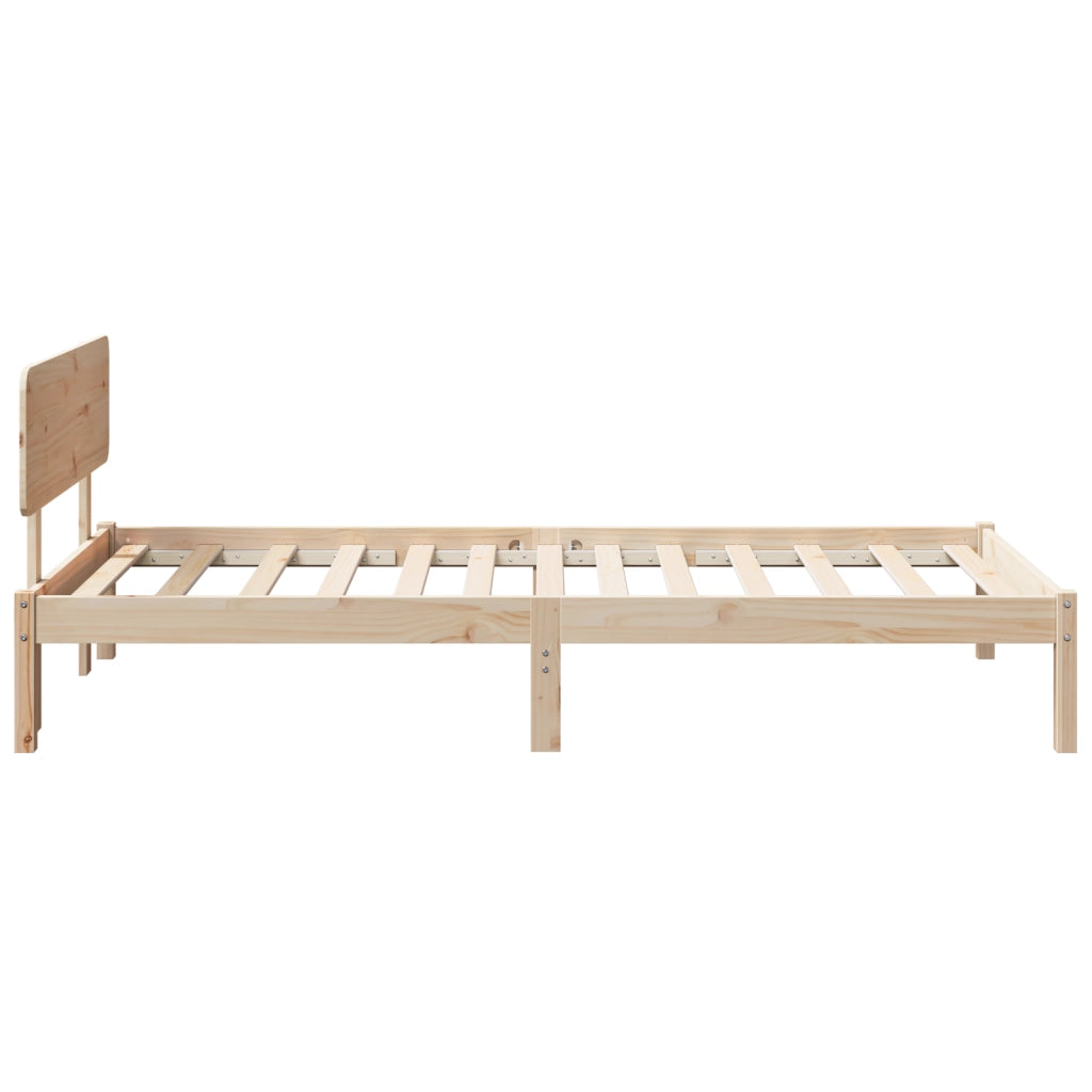 Struttura Letto con Testiera 90x200 cm in Legno di Pino Massello