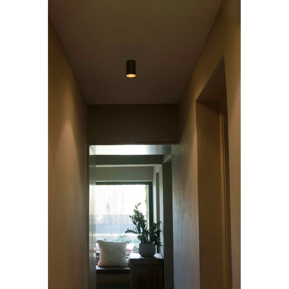 Faro Barcelona - Lampada plafoniera Stan GU10 max 5W - Metallo Verniciato, Installazione a Soffitto, lampadina esclusa - Nera