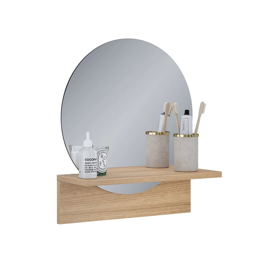 Vicco Specchio bagno Quercia dorata 40 x 47.5 cm con ripiano