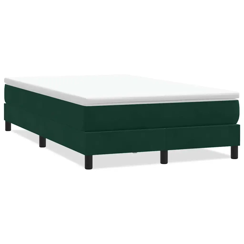 Giroletto a Molle senza Materasso Verde Scuro 120x210cm Velluto 3315822