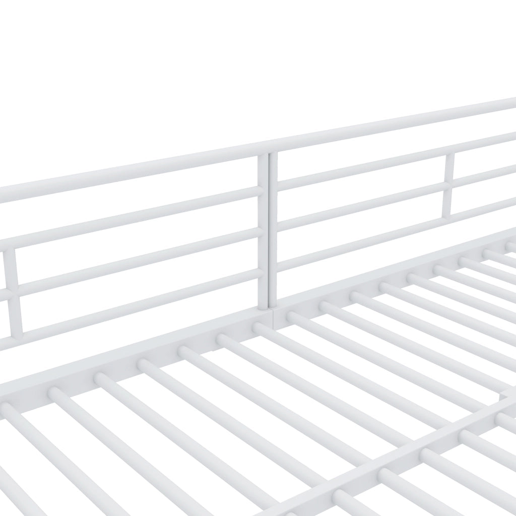 DESMIU Letto a Castello 2 Posti con Scala, Scarpiera e 2 Ante 90 × 200 cm, senza Materasso, Bianco