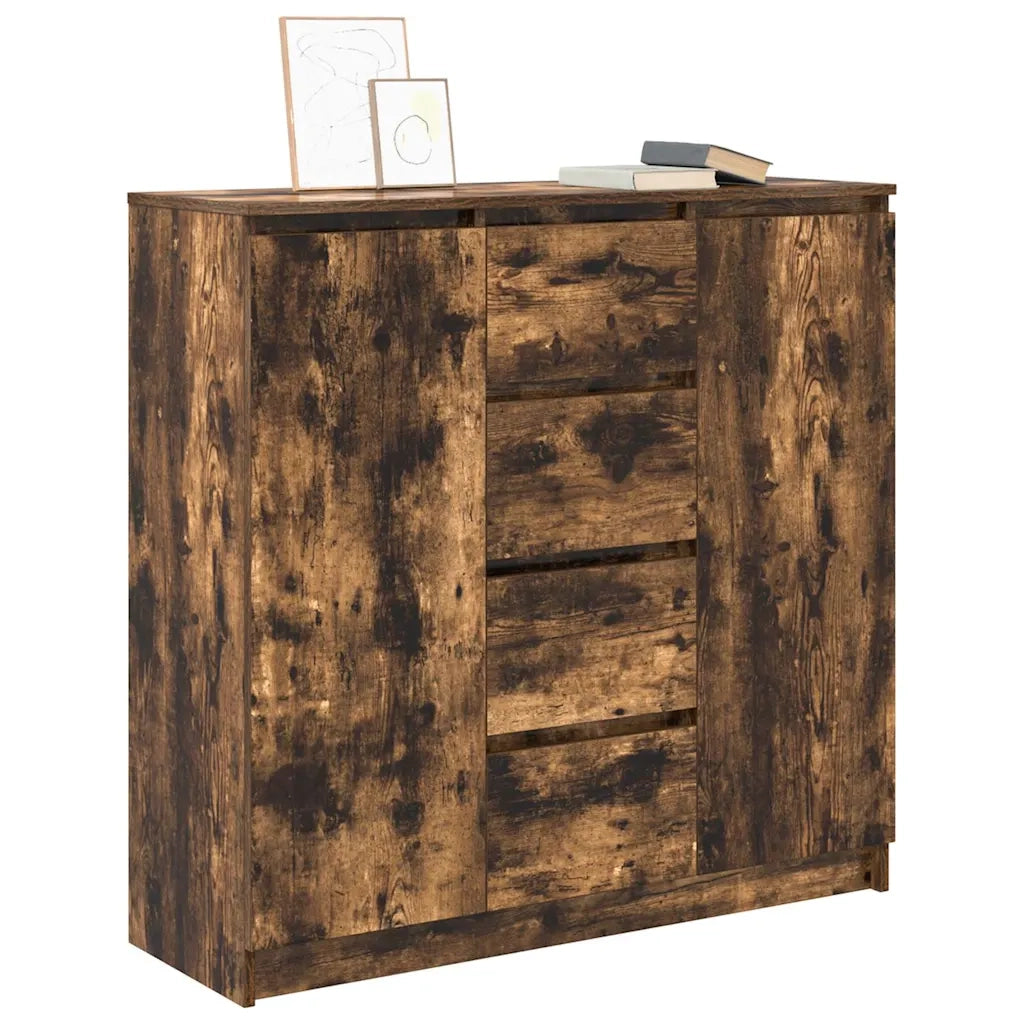 Credenza con Cassetti Rovere Fumo 100,5x35x98,5cm in Truciolato 3328457