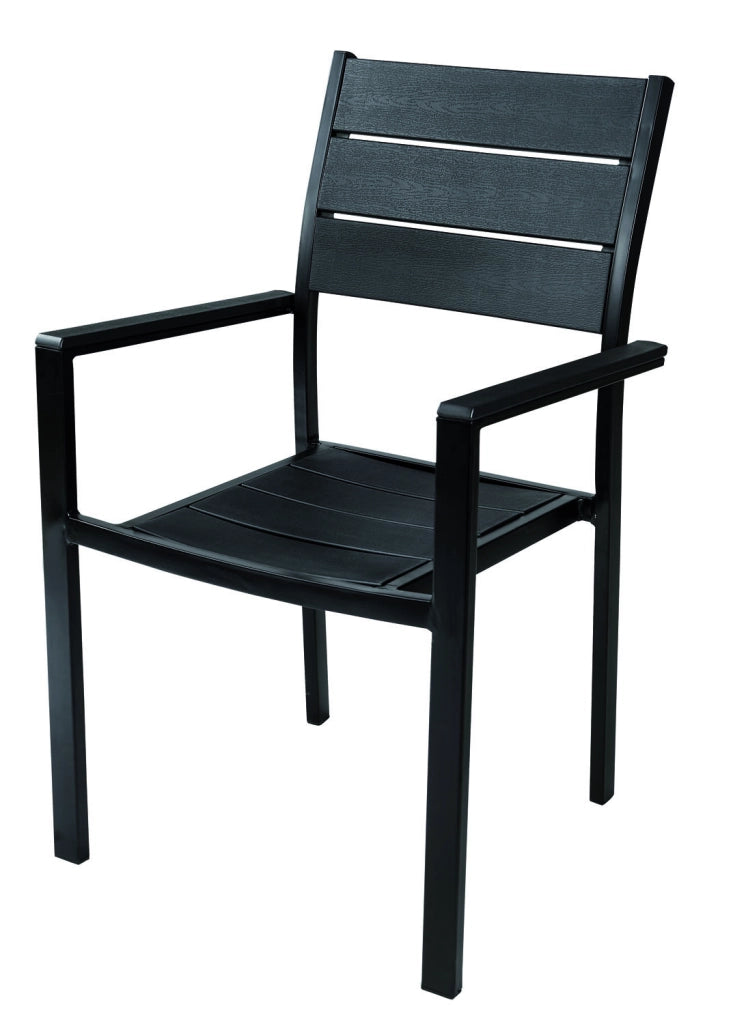 POLTRONA DA ESTERNO METALWOOD IN ACCIAIO EFFETTO LEGNO 58x55xH88 cm