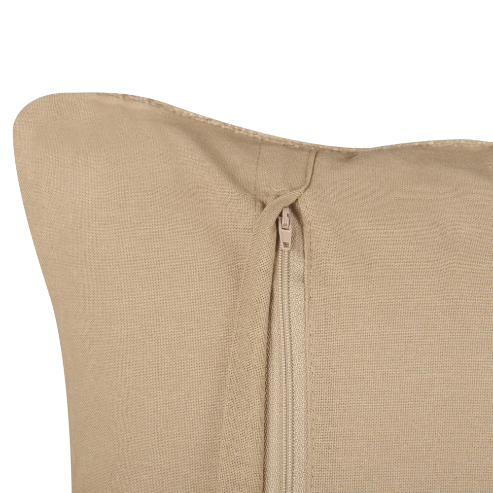 Set di 2 cuscini in iuta con imbottitura sfoderabile  Beige e nero 45 x 45 cm Accessori decorativi boho