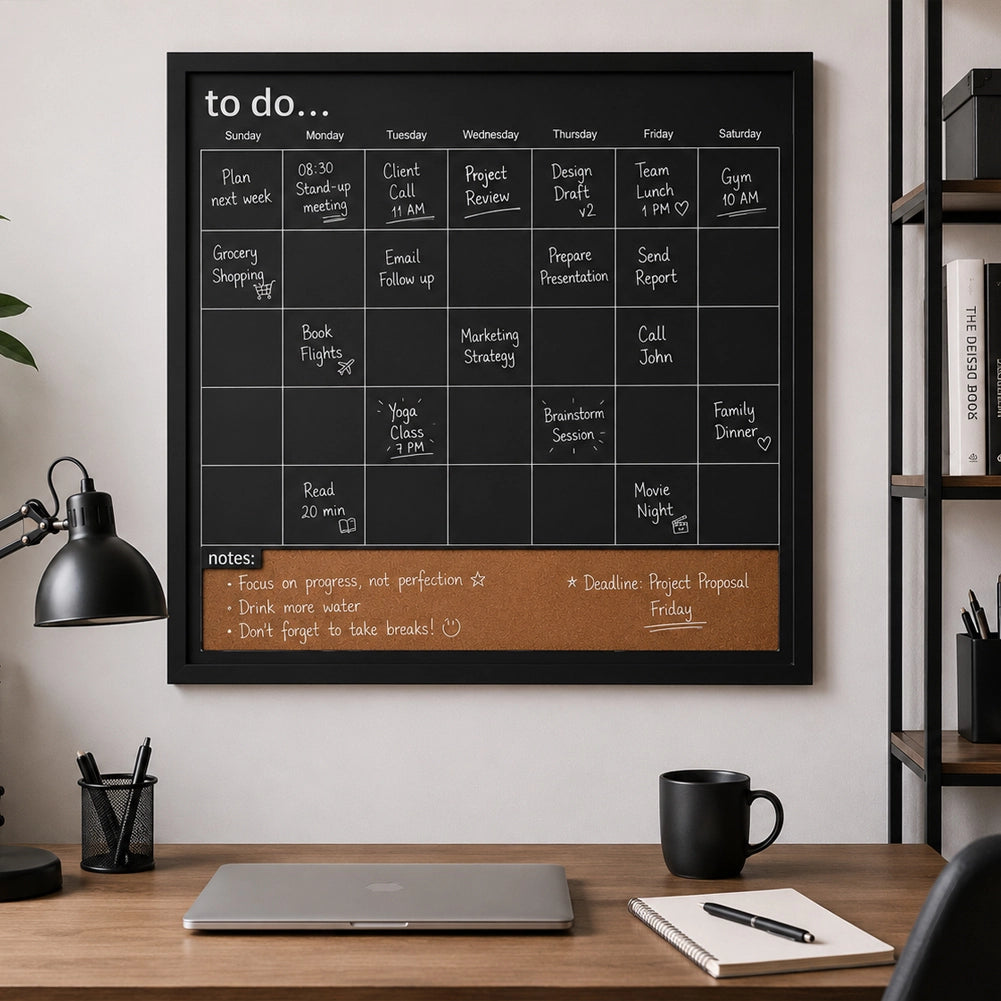 Planning Board Lavagna Settimanale Casa Ufficio Pianificazione Settimana 56x56cm