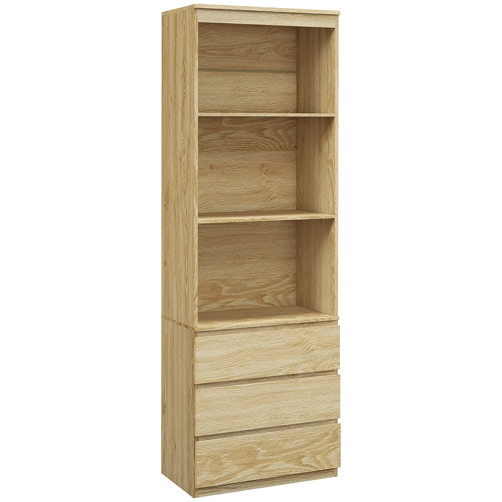 Libreria con cassetti ¨C zephmum ¨C legno effetto rovere 60x35x180 cm