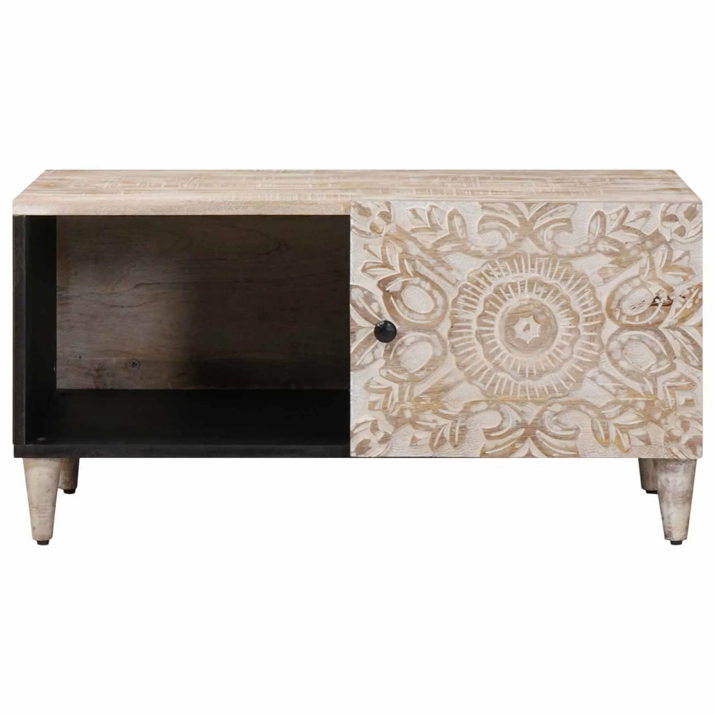 Tavolino da salotto Bianco 80 x 50 x 40 cm 4018372