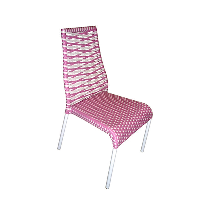 Chaise en rÃ©sine tressÃ©e PRIMAVERA Rose