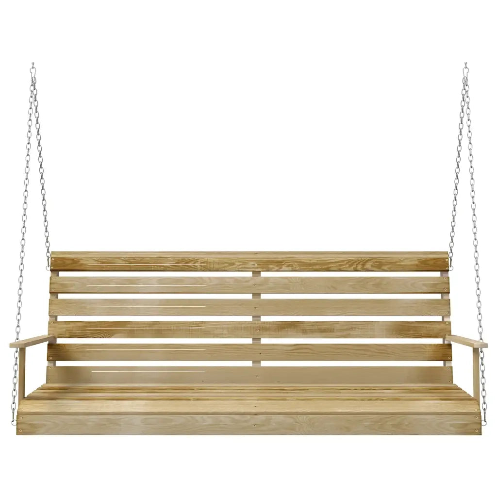 Panchina a Dondolo in Legno di Pino Impregnato 55x65x60 cm 316065