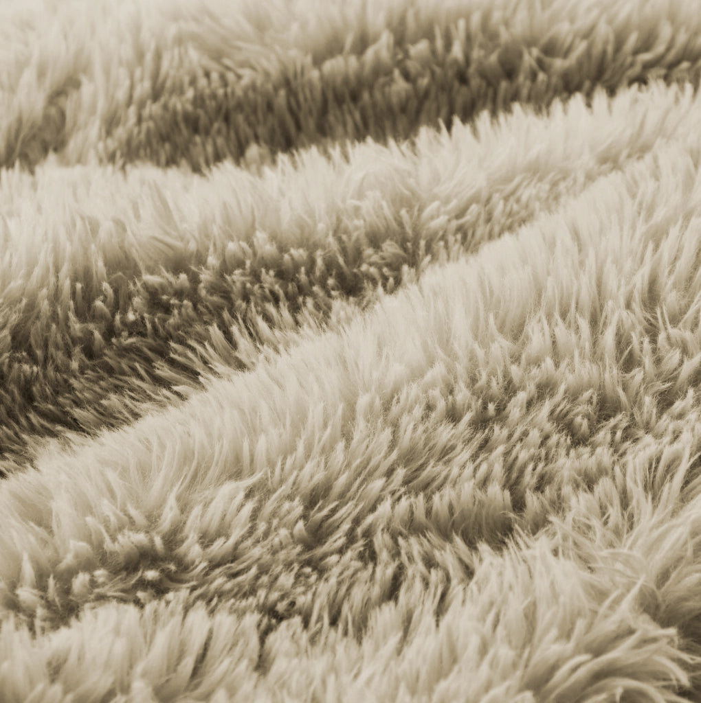 Divano modulare senza struttura in tessuto peluche; khaki chiaro