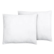 Set 2 Cuscini Letto di colore Bianco Microfibra 80 x 80 cm Morbido stile moderno contemporaneo
