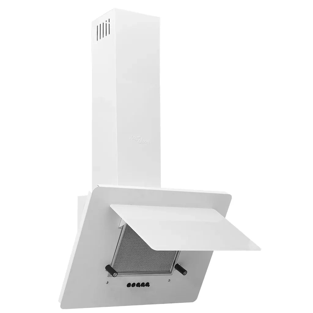 Cappa a Parete 60 cm in Acciaio Inox e Vetro Temperato Bianco 51663