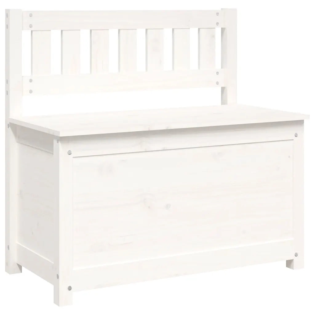 Panca-Sgabello Bianca 80x41x77 cm in Legno Massello di Pino
