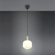 LAMPADARIO E27 DIVA 20CM OTTONE/VETRO RIGATO