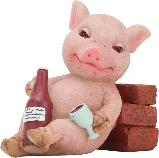 Figurina di Maiale Miniaturale per Decorazione, Realistica e Collezionabile, Ideale per Feste di Casa e Giardino, Decorazione per Paesaggio Miniaturale con Spedizione Gratuita.