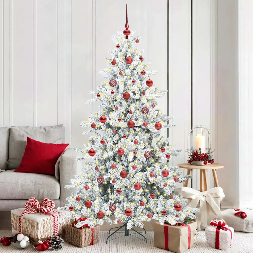 Albero di Natale Artificiale con Rami Pieghevoli Bianco 180 cm 3397718