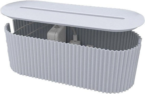 Cassetto di gestione dei cavi - Organizzatore dei cavi - Ripristino del bureau - Progetto innovativo - 33 x 13 x 10 cm - Blu