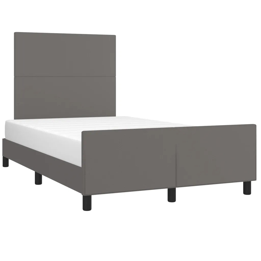 Giroletto senza Materasso Grigio 120x190 cm Similpelle 3270552
