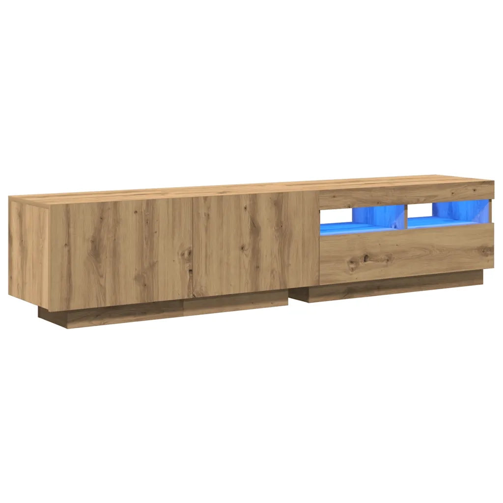 Mobile Porta TV con LED Artigianale 180x35x40 cm Multistrato 3329164