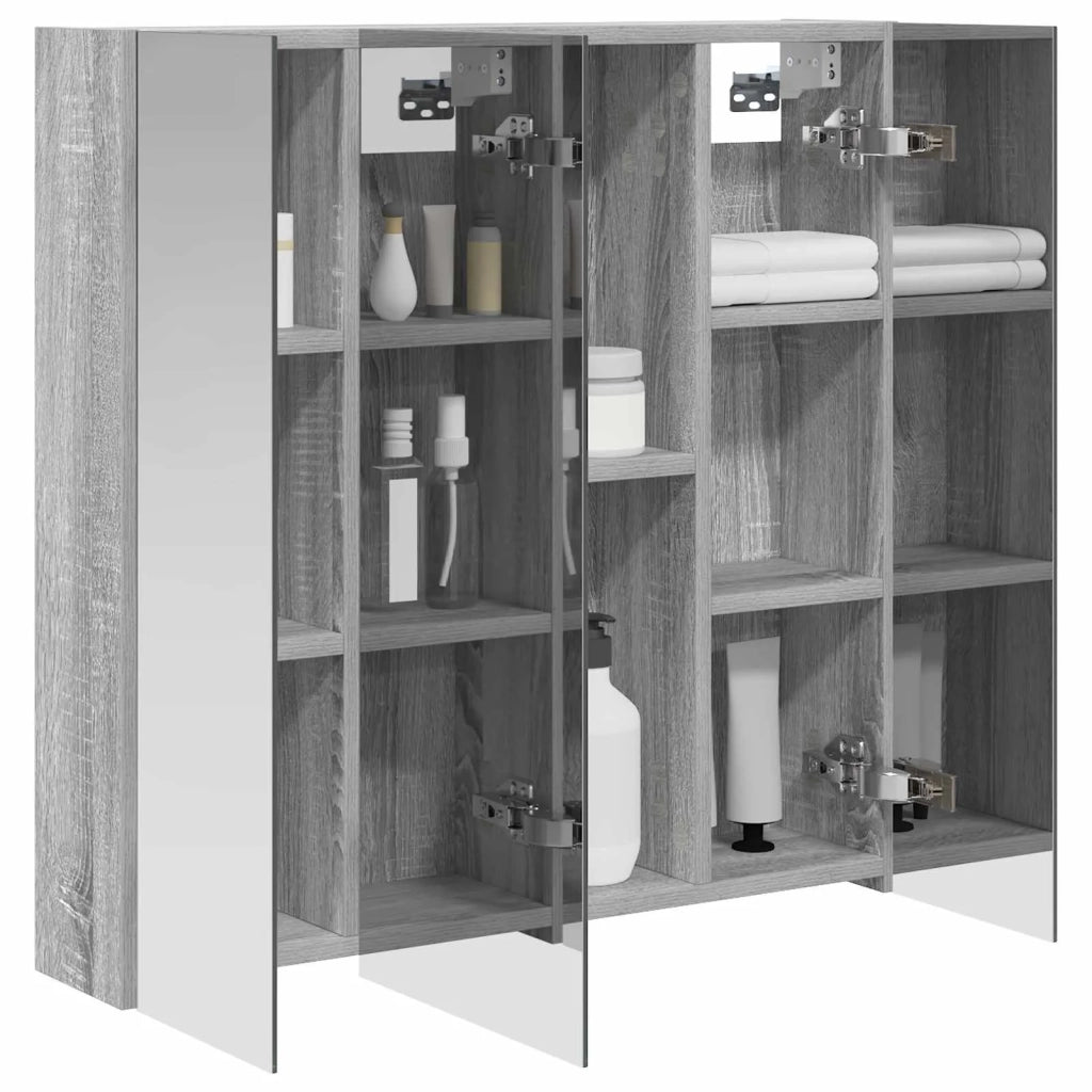 Mobiletto per specchio da bagno Grigio Sonoma 70 x 14,5 x 70 cm 889092