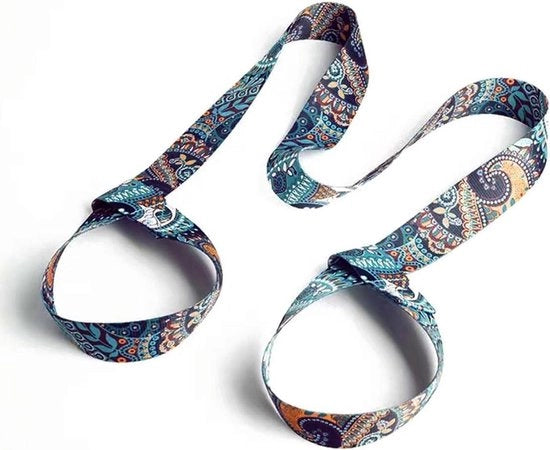 Raccordo Yogamatte Adattabile a Biologico Cotone - Cintura Elastica Portatile - Cinghia di Tensione per Tutte le Dimensioni delle Yogamatte - Materiale Duraturo