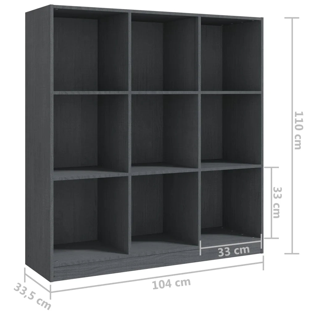 Libreria/Divisorio Grigio 104x33,5x110 cm in Massello di Pino cod mxl 6288