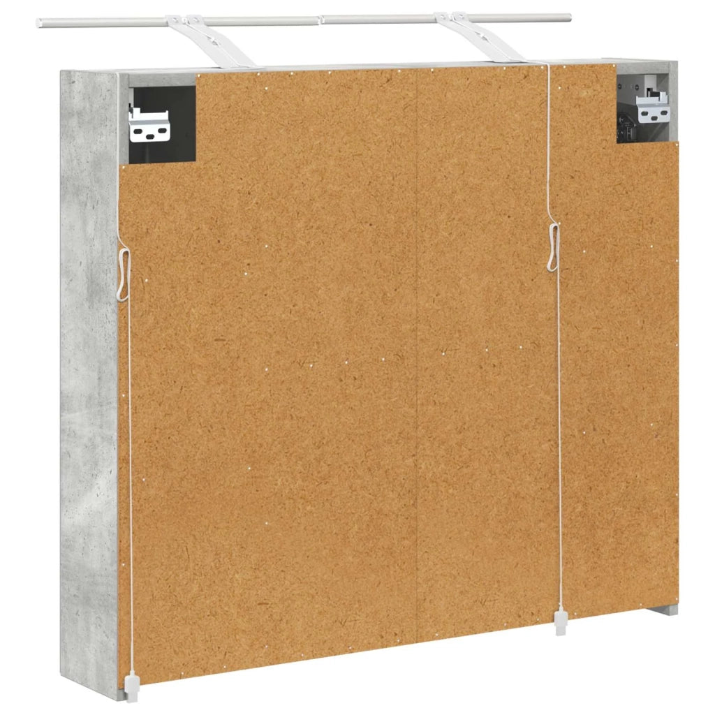 Mobiletto per specchio da bagno con lo scaffale Grigio cemento