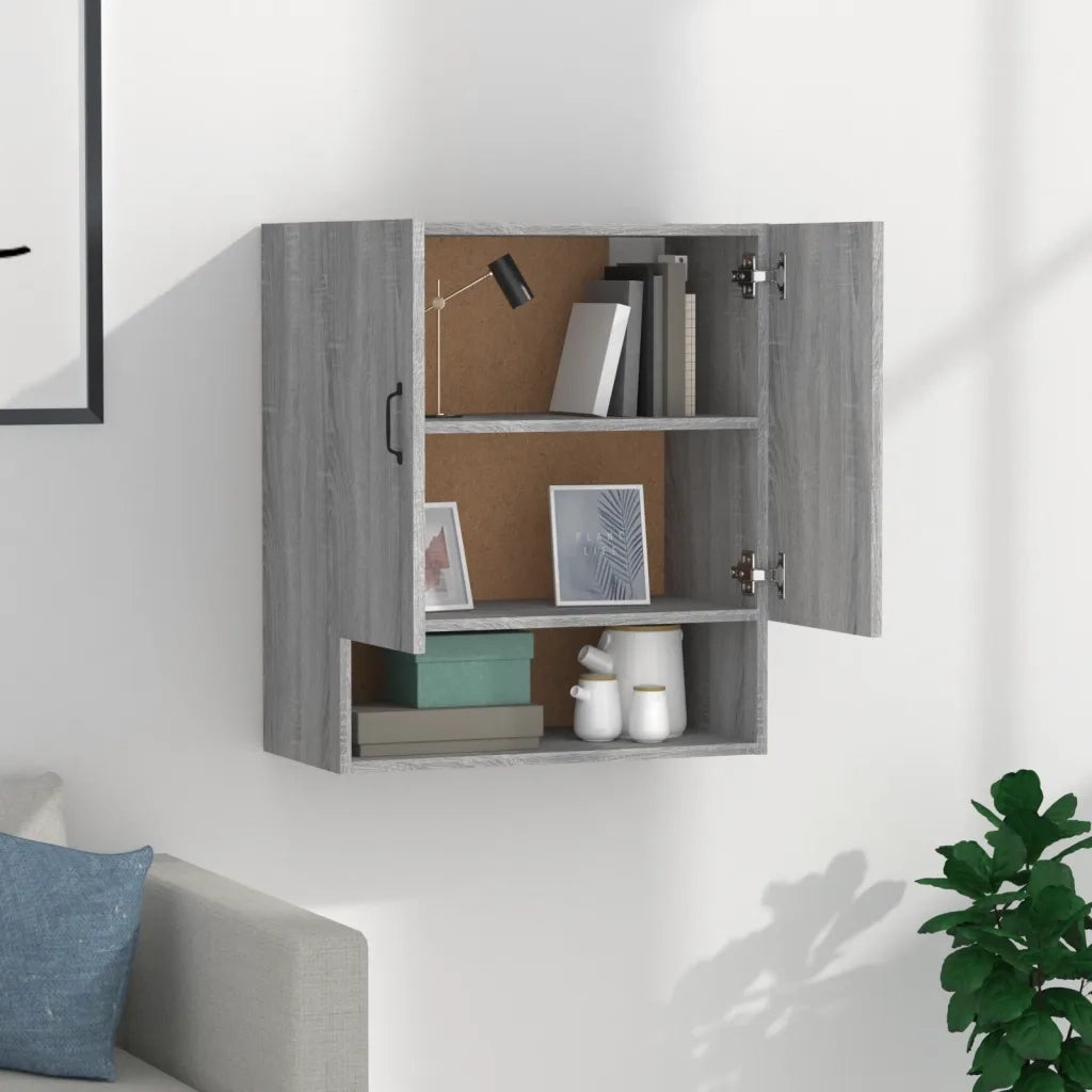 Armadietto a Muro | Mobile a Parete Grigio Sonoma 60x31x70cm in Legno Multistrato