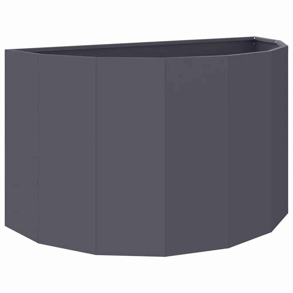 Fioriera | Cassetta per fiori | Vaso Antracite 90 x 45 x 50 cm Acciaio