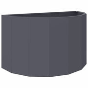Fioriera | Cassetta per fiori | Vaso Antracite 90 x 45 x 50 cm Acciaio