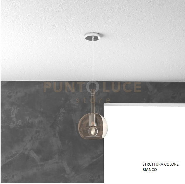 SOSP. BIANCO 1 LUCE PICCOLA AMBRA 1155BI-SP-AM