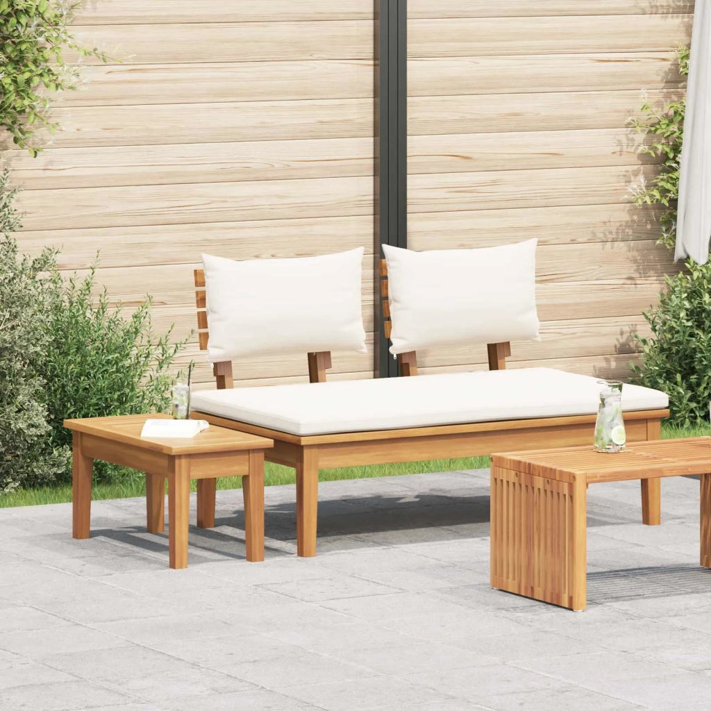 Set Panchina e Tavolo da Giardino 2 pcs Crema e Marrone 42006396