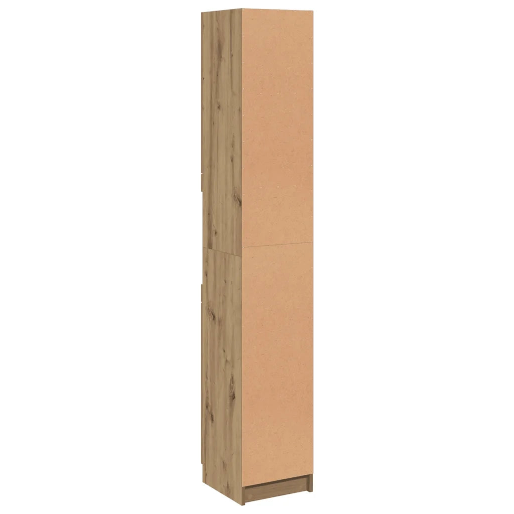 vidaXL Armadietto da Bagno Rovere Artigianale 32x34x188,5cm Truciolato