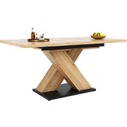 Tavolo allungabile 119x80x75 cm; piano estensibile per 6-8 persone; MDF; colore naturale