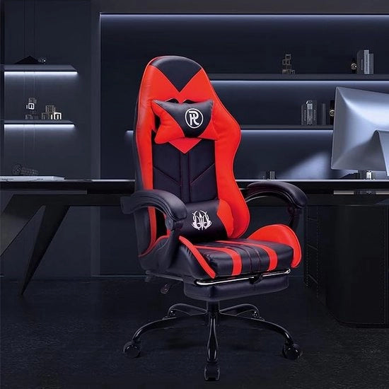 Sedia ergonomico per ufficio - sedia per ufficio con schiena alta, supporto lombare regolabile, 55D x 52L x 124A centimetri