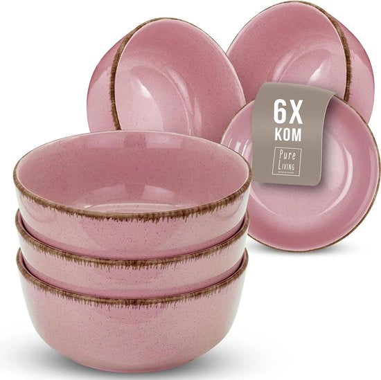 Set di 6 ciotole moderne in ceramica, insieme di ciotole piccole di stile, contenitore per muesli, contenitore per zuppe e contenitore per dessert