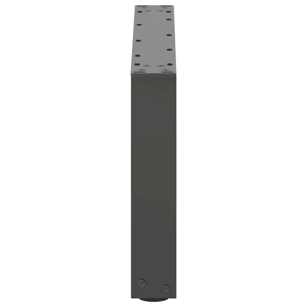 vidaXL Gambe per Tavolino da Caffè a Forma di U 2 pz Antracite 70x(30-31) cm Acciaio