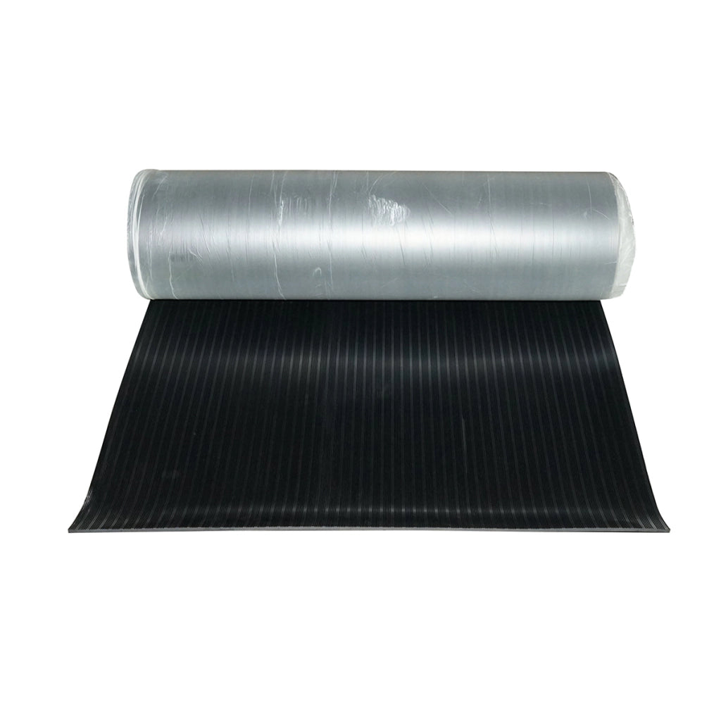 Tappeto in gomma elettroisolante rigato 6 mm, rotolo 1×10 m con protezione elettrica fino a 10 kV