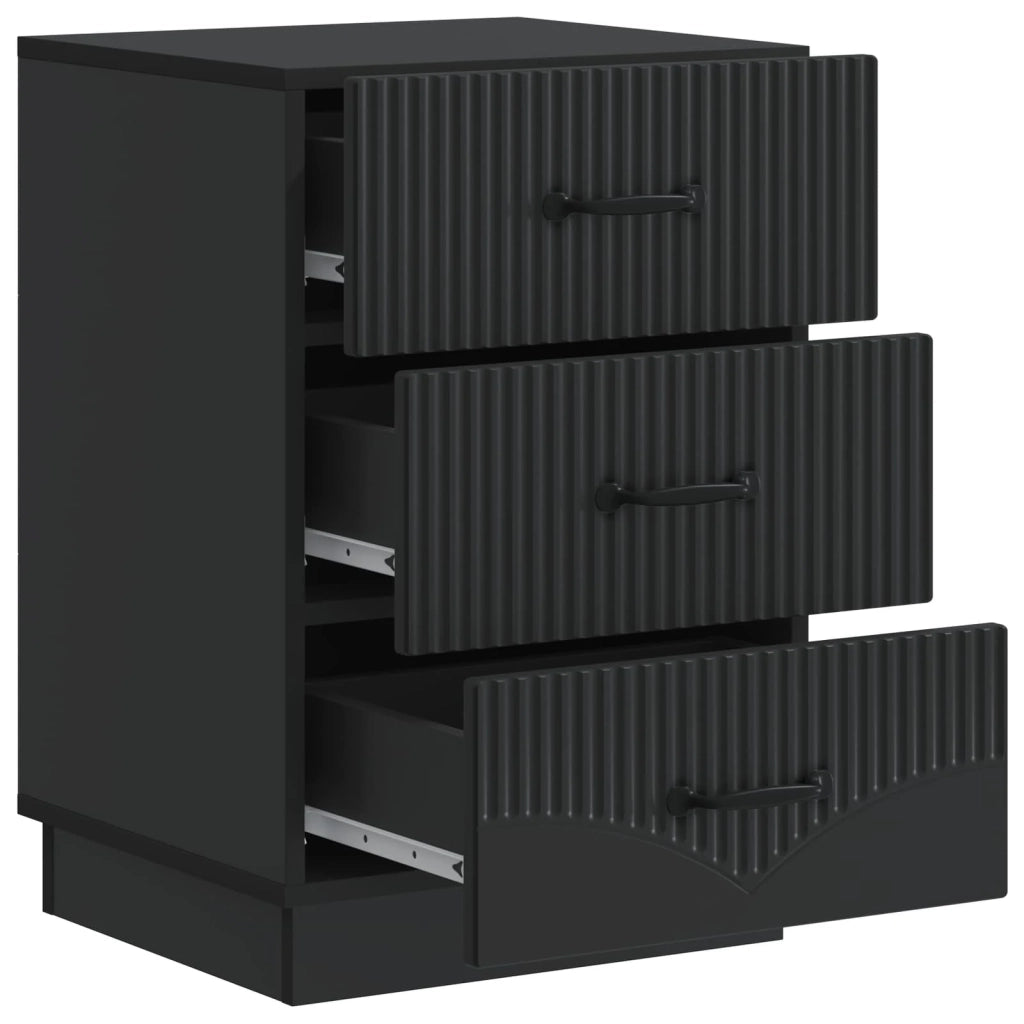 Armadio da Notte Nero 43 x 41 x 63,5 cm Legno ingegnerizzato 895246