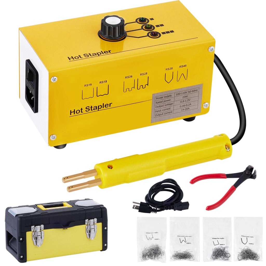 Kit Saldatrice per Plastica a Caldo 20W 220V con 600 Graffette per Riparazione Paraurti Auto e Bricolage Robusto e Pratico