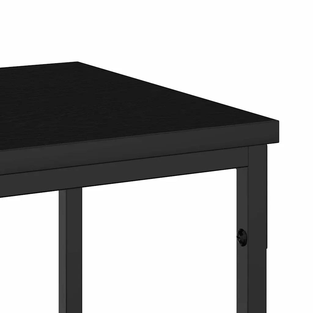 Tavolo consolle Rovere Nero 200 x 30 x 75 cm Legno multistrato 863447