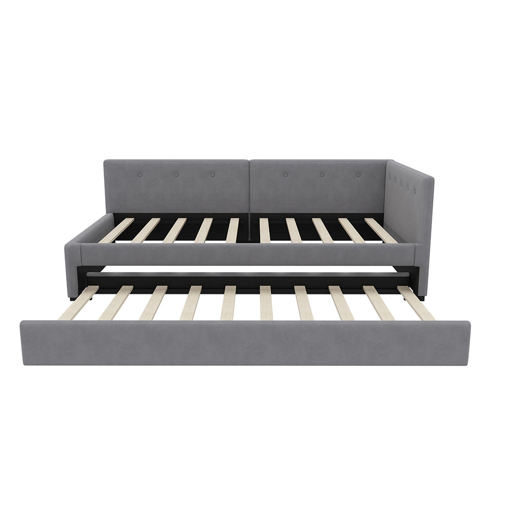 Letto a giorno con divano letto - Xylo - 90x200 cm - Grigio