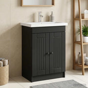 Mobiletto da bagno sotto il lavello Nero 78,5 x 37,5 x 81 cm 890045