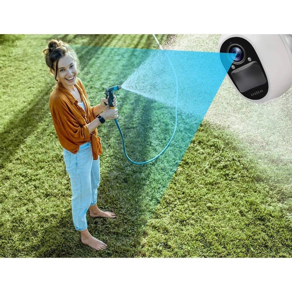 Trade Shop - Telecamera Sorveglianza Ip Wifi Impermeabile Visione Notturna Hd Esterni Q-s703 -